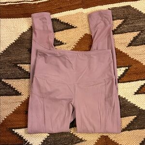 Mono B Mauve Mesh Detail Leggings